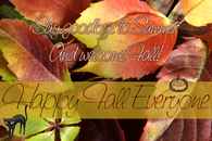 Happy Fall Everyone