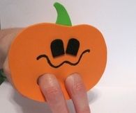 Jack o lantern finger puppet