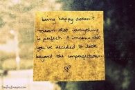 Being happy