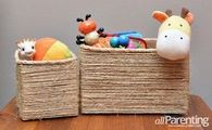 DIY Twine Wrapped Storage Boxes