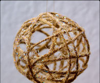 Glitter Twine Ball Ornaments