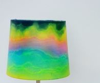 Neon tie dyed lampshade