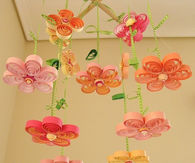 Flower baby mobile