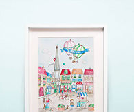 Nursery watercolor art print