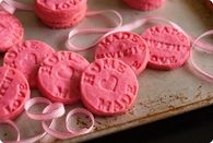 Stamped almond shortbread cookies