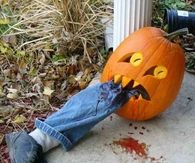 leg eating jack o lantern