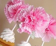 DIY Cupcake Flower Toppers for Girls baby shower