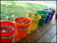 Rainbow buckets