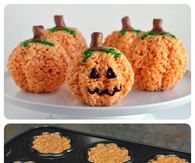 Jack O Lantern Rice Krispie Treats