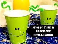 DIY Paper cup into an alien