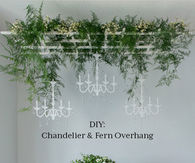 DIY Chandelier and Fern Overhang