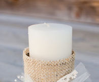 Burlap Candle Holders