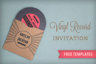 Vinyl record wedding invitations