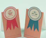 Pop up ribbon place cards