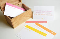 Guestbook advice cards