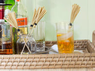 Broomstick drink stirrers