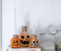 Jack o lantern candlesticks