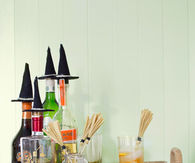Witch hat bottle toppers