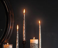 Lace wrapped candles