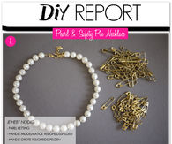 DIY Pearl Safety Pin Necklace