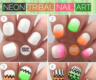 DIY Neon Tribal Nails
