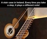 A stair case makes music