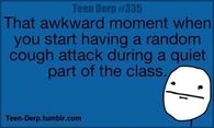 Awkward moment when