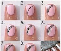 DIY Feather Nails