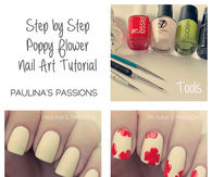 DIY Poppy Flower Nail Art