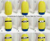 DIY Minion Nail Art