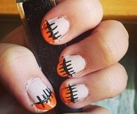 Halloween themed manicure