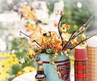 Pumpkin Beer and Fall Flowers