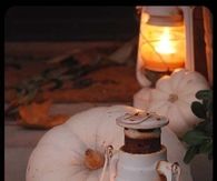White Pumpkins & Lanterns