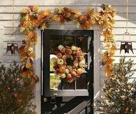 Front Entry Decorated for Fall