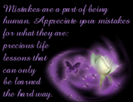 Mistakes are part of being human...