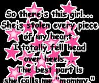 She calls me Mommy...