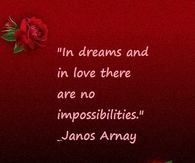 In dreams and in love there are no impossibilities