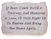 If tears could build a stairway....