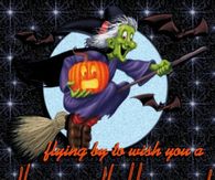 Flying by to wish you a Happy Halloween