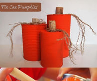 DIY Tin Pumpkin Cans