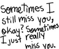 Sometimes I still miss you
