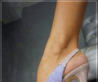 Lavender Slingback Pumps with Glitter