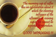 The morning cup of coffee...