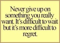 never give up