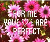 For me you are perfect