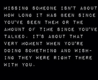 missing someone