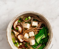 Miso shiitake soba soup