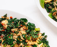 Spicy kale and coconut stir fry