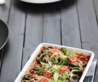 Black bean and pepper jack stuffed poblano peppers