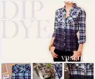 DIP Dye Plaid Shirt DIY